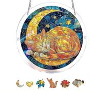 Puzzle in acrilico, acchiappasole da appendere alla finestra, 83 pezzi, puzzle in acrilico, decorazione da giardino, decorazione per interni ed esterni, decorazione per la casa, compleanno, per donne
