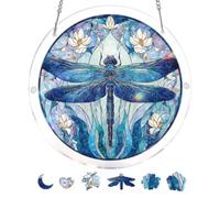 Puzzle in acrilico da appendere alla finestra, 83 pezzi puzzle colorati fai da te kit acchiappasole per adulti, colibrì fiamma smeraldo, decorazione puzzle in acrilico in vetro colorato, regalo di