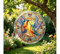 Puzzle in acrilico Suncatcher, 20,1 cm, puzzle in acrilico Suncatcher da appendere alla finestra, migliora la bellezza dello spazio, utilizzato per vari scenari (D) (18,8 cm)
