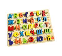 Puzzle in alfabeto russo da 1 pezzo con parole Montessori per regali di