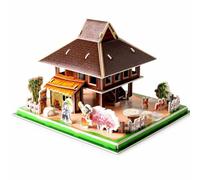 Puzzle in Carta, Modello da Costruire, Casa di bambù Dai | Componenti del modello, Costruzione giocattolo, Divertimento pomeridiano, Per giovani costruttori