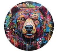 Puzzle in cartone con graffiti di orso bruno, 1000 pezzi, perfetto per il divertimento in famiglia a Natale, Ringraziamento, compleanni e Pasqua 67,5x67,5 cm