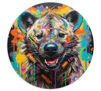 Puzzle in cartone da 1000 pezzi con graffiti di iene, perfetto per adolescenti, per rafforzare i legami familiari, rompicapo e regalo fai da te per la casa 67,5x67,5 cm