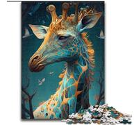 Puzzle in cartone da 1000 pezzi "Giraffa" del Regno Incantato per adulti, perfetto per il divertimento in famiglia a Natale, Ringraziamento, compleanni e Pasqua, dimensioni 38x26cm