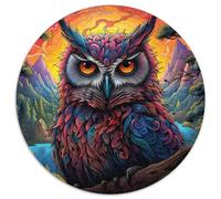Puzzle in cartone da 1000 pezzi "Gufo Fantasy Art", regalo perfetto per la festa della mamma, compleanni e Natale (67,5x67,5cm)