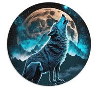 Puzzle in cartone da 1000 pezzi "Ululando il lupo", regalo perfetto per familiari e amici, adatto dai 14 anni in su, 67,5x67,5 cm.