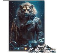 Puzzle in cartone del Motorcycle Club Lion, dimensioni 26x38cm, gioco rompicapo, gioco interattivo per famiglie, adatto dai 14 anni in su.