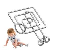 Puzzle in filo di ferro,8 pezzi di puzzle flessibile | Set di blocco di sblocco di ferro portatile, giocattoli educativi puzzle flessibili, riutilizzabili