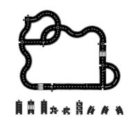 Puzzle in gomma flessibile, giocattolo flessibile per circuiti autostradali, indistruttibile, impermeabile, modulare, per auto, autostrada, regalo Montessori di Natale per amanti e amici