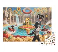 Puzzle in legno 1000 pezzi per adulti e ragazzi oltre 14 anni tema food arena 75x50cm ideale per decorazione degli interni divertente e stimolante gioco da tavolo per tutta la famiglia