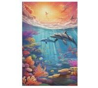 Puzzle In Legno 1000 Pezzi Seabed A School of Fish Ragazzi E Ragazze Puzzles Di Difficoltà Giochi Educativi Giocattolo Per Famiglie 78×53cm