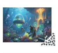 Puzzle in Legno 1000 Pezzi Tema Notte di Pioggia e Strade della Città 75x50cm Puzzle per Adulti e Bambini Gioco Educativo Relaxante Regalo per Amanti dei Puzzle