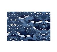 Puzzle in legno 1000 pezzi WZYWHJ Blue Killer Whale stampato per adulti e bambini, perfetto per divertimento in famiglia, sollievo dallo stress