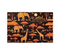 Puzzle in legno 1000 pezzi WZYWHJ elefante e giraffa al tramonto modello per adulti e bambini, perfetto per divertimento in famiglia, sollievo dallo stress