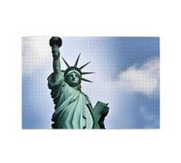 Puzzle in legno 1000 pezzi WZYWHJ Statua della Libertà a New York stampata per adulti e bambini, perfetto per divertimento in famiglia, sollievo dallo stress