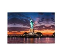 Puzzle in legno 1000 pezzi WZYWHJ Statua della Libertà, USA stampato per adulti e bambini, perfetto per divertimento in famiglia, sollievo dallo stress