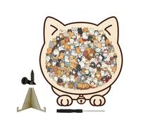 Puzzle in Legno 115 Pezzi Didattico Con Sagome Di Gatto E Cane | Puzzle Animali Ideale per Asilo , Scuola, Casa, Soggiorno, Camera da , e Classe Prescolare