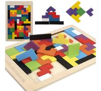 Puzzle in legno 3D 40 blocchi colorati Tetris gioco per bambini dai 3 anni e adulti 22667
