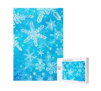 Puzzle in legno 3D di Natale con fiocco di neve e ghiaccio, 300 pezzi, per il divertimento di tutta la famiglia.