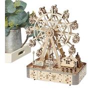 Puzzle in legno 3D - Giocattolo di montaggio ruota panoramica | 183 pezzi con a LED e kit per modellini musicali | hobby per alleviare lo stress - per Natale, giorno del Ringraziamento, uomini e