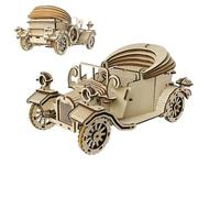 Puzzle In Legno 3D Per Adulti - Kit Modello Di Auto Meccanica, Artigianato Di Veicoli Vintage | Teaser Brain Hobby Toy Per Feste Per Festività Natalizie, Ornamento Per Costruzione In Legno Fai -da -te