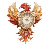 Puzzle in legno 3D per adulti, orologio fenice del fuoco con orologio funzionale (339 x 52 x 381 mm), hobby fai da te, puzzle 3D, kit di modelli di orologio da parete, decorazione per la casa, regali