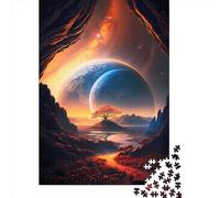 Puzzle in legno, 500 pezzi, albero divino pianeta cosmo adulti adolescenti grande puzzle giocattoli regalo educativo intellettuale decomprimente divertente gioco familiare 500 pezzi (52 x 38 cm)