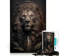 Puzzle in legno a 1000 pezzi con leone,ideale per adulti Allena la mente e stimola il gioco I pezzi si incastrano perfettamente,senza perdersi alleviare lo stress (38x52cm)