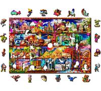 Puzzle in legno a doppia faccia tema viaggio