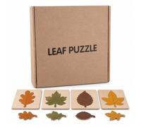 Puzzle in Legno a Foglia | Bordo arrotondato, Puzzle per bambini, Riconoscimento forme, Per giovani esploratori