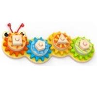Puzzle in legno a forma di bruco