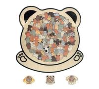 Puzzle in legno a forma di cane colorato, puzzle in legno a forma di animale unico, puzzle in legno a forma di animale panda, puzzle di cane irregolare impegnativo (A1)