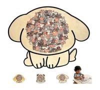 Puzzle in legno a forma di cane colorato, puzzle in legno a forma di animale unico, puzzle in legno a forma di animale panda, puzzle di cane irregolare impegnativo (C1)