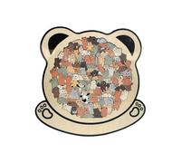 Puzzle in legno a forma di cane colorato, puzzle in legno a forma di cane, puzzles di animale panda per adulti, decorazione domestica