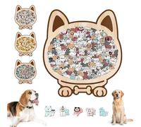 Puzzle in legno a forma di cane MorandiColored da 75 pezzi, puzzle unico in legno a forma di animale, regalo creativo per gli amanti dei cani, puzzle rilassanti e decorazioni per la casa