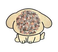 Puzzle in legno a forma di cane, puzzle in legno a forma di cane color Morandi o panda, simpatici puzzles con animali per adulti, decorazioni per la casa e regali