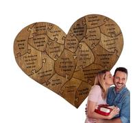 Puzzle In Legno A Forma Di Cuore - 2024 Caro Puzzle Parte Personaggi | Ragioni Affidabili E Resistenti Per Cui Ti Amo, Caro Segno Di Parte Puzzle, Puzzle Di San, Puzzle Romantici
