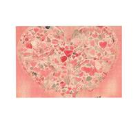 Puzzle in legno a forma di cuore rosso, 300 pezzi, orizzontale, per il tempo libero e la creatività della famiglia