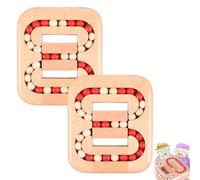 Puzzle in Legno a Forma di Fagiolo Magico Rotante, 2025 Nuovi Giocattoli Rompicapo Rotanti a Forma di Cubo, Puzzle Antistress per Alleviare L'ansia, Rompicapo in Legno Divertente(2pcs)