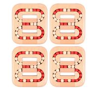 Puzzle in Legno a Forma di Fagiolo Magico Rotante, 2025 Nuovi Giocattoli Rompicapo Rotanti a Forma di Cubo, Puzzle Antistress per Alleviare L'ansia, Rompicapo in Legno Divertente(4pcs)