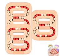 Puzzle in Legno a Forma di Fagiolo Magico Rotante, 2025 Nuovi Giocattoli Rompicapo Rotanti a Forma di Cubo, Puzzle Antistress per Alleviare L'ansia, Rompicapo in Legno Divertente(3pcs)