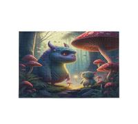 Puzzle in legno a forma di fungo mostri carini puzzle in legno per adulti 1000 pezzi puzzle per la famiglia 29,5 × 19,7 cm