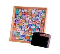 Puzzle in legno a forma di gattino, 12 colori, con pennarello colorato per J6Z2