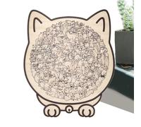 Puzzle in legno a forma di gatto | 135 pezzi puzzle a forma di gatto come decorazione, giocattolo per promuovere le capacità motorie - per adulti, bambini, donne, amanti dei gatti, casa, Halloween