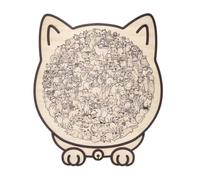Puzzle In Legno A Forma Di Gatto 135 Pezzi Puzzle Per Decorazione Con Tema | Giocattolo Per Alleviare La Noia Per Adulti Donne Famiglia Bambini Amanti Dei Halloween E Per La Colore originale del legno