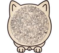 Puzzle in Legno a Forma Di Gatto Color Morandi Da 135 Pezzi, Incorniciato Da Adorabili Sagome Di Gatti, Giocattoli in Legno Antistress E Stimolanti for La Riflessione
