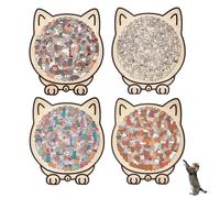 Puzzle in legno a forma di gatto color Morandi da 135 pezzi, puzzle in legno a forma di gatto con cornice sagoma di gatto, per gli amanti dei puzzle e dei gatti, decorazioni per la casa (05#)