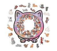Puzzle In Legno A Forma Di Gatto, Giocattoli A Forma Di Gatto Per La Decorazione Della Casa, Rompicapo Animali In Legno, Per Uomini Bambini Figli Figlie Adolescenti