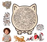 Puzzle in legno a forma di gatto Morandi da 135 pezzi, puzzle in legno a forma di gatto 2025, puzzle in legno a forma di animale unico, regali creativi per gli amanti dei gatti, decorazione per la