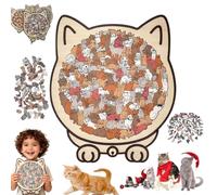 Puzzle in legno a forma di gatto Morandi da 135 pezzi, puzzle in legno a forma di gatto 2025, puzzle in legno a forma di animale unico, regali creativi per gli amanti dei gatti, decorazione per la